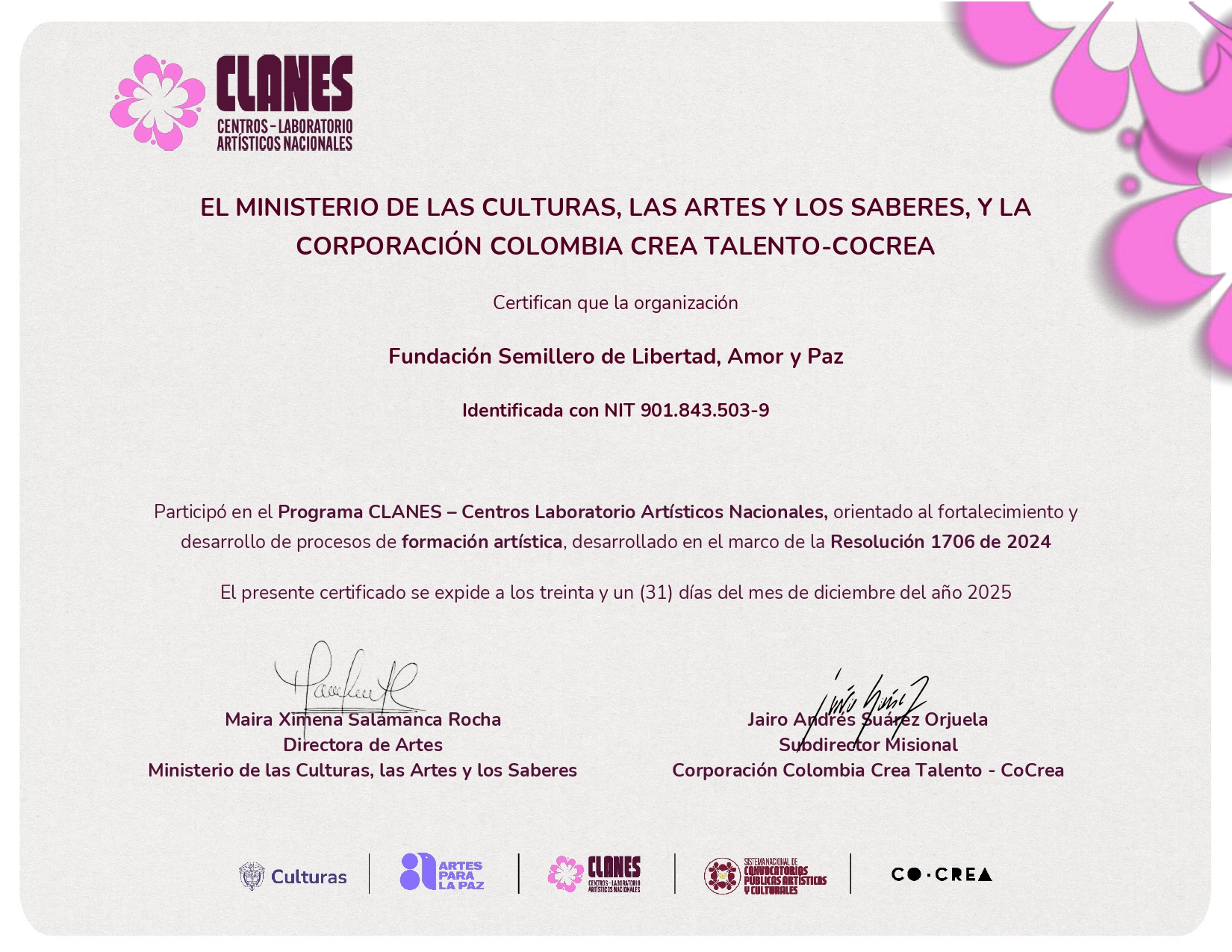 Certificado De Participación